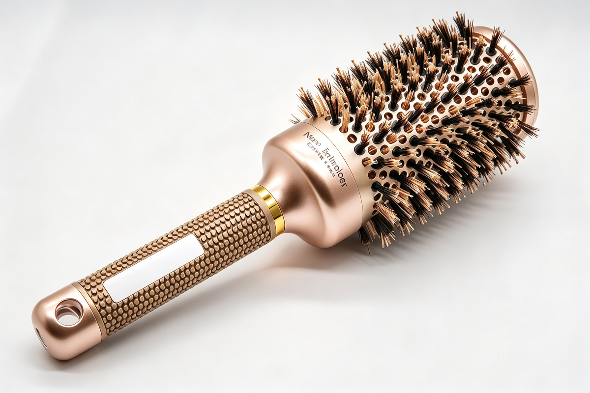 💫 Round Brush | Boar-Bristle Blowout Tool | Salon-Style Volume Finish
