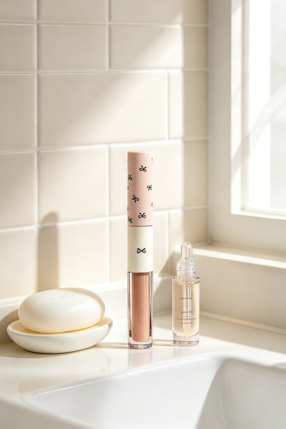 💋 Dual Lip Glaze | Glossy Tint Daily Essential | Soft Romantic Shine