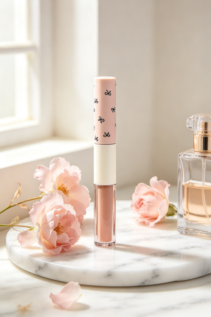 💋 Dual Lip Glaze | Glossy Tint Daily Essential | Soft Romantic Shine